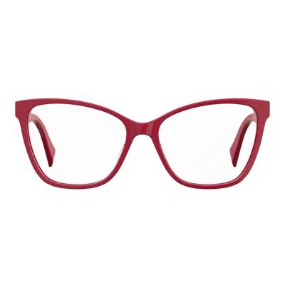 Moschino Ladies' Spectacle Frame  Mos550-c9a  54 Mm Gbby2 In Burgundy