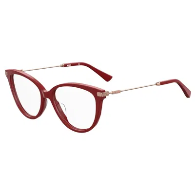 Moschino Ladies' Spectacle Frame  Mos561-c9a  52 Mm Gbby2 In Red