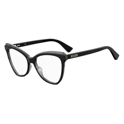 Moschino Ladies' Spectacle Frame  Mos567-08a  52 Mm Gbby2 In Black