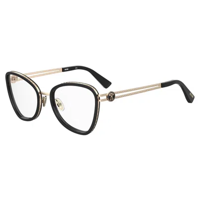 Moschino Ladies' Spectacle Frame  Mos584-807  52 Mm Gbby2 In Black