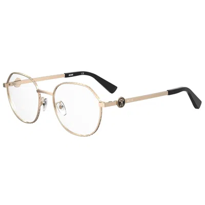 Moschino Rose Gold Metal Frames In Multi