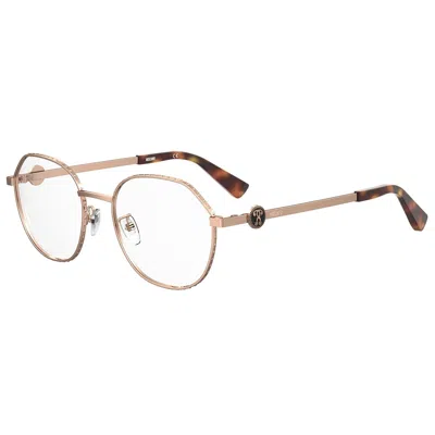 Moschino Ladies' Spectacle Frame  Mos586-ddb  52 Mm Gbby2 In Gold