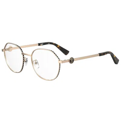 Moschino Ladies' Spectacle Frame  Mos586-rhl  52 Mm Gbby2 In Gold