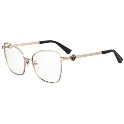 Moschino Rose Gold Metal Frames In Multi