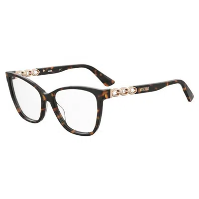 Moschino Ladies' Spectacle Frame  Mos588-086f315  53 Mm Gbby2 In Brown