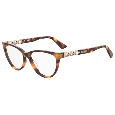 Moschino Ladies' Spectacle Frame  Mos589-05l  53 Mm Gbby2 In Brown