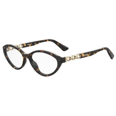 Moschino Ladies' Spectacle Frame  Mos597-086  55 Mm Gbby2 In Black