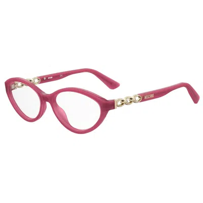 Moschino Ladies' Spectacle Frame  Mos597-8cq  55 Mm Gbby2 In Pink