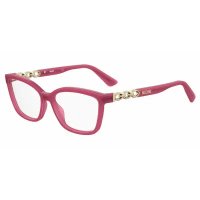 Moschino Ladies' Spectacle Frame  Mos598-8cq  55 Mm Gbby2 In Pink