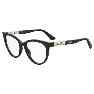 Moschino Ladies' Spectacle Frame  Mos599-807  52 Mm Gbby2 In Black