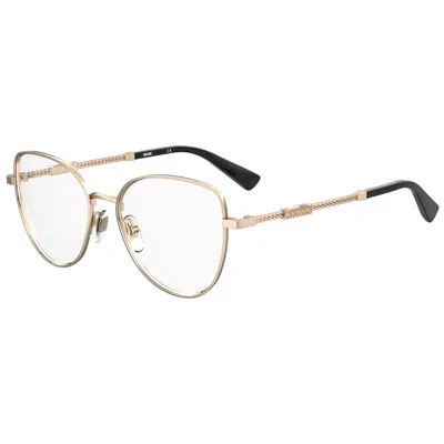 Moschino Ladies' Spectacle Frame  Mos601-000  52 Mm Gbby2 In Gold