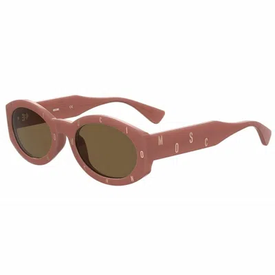 Moschino Brown Injected Sunglasses In Pink