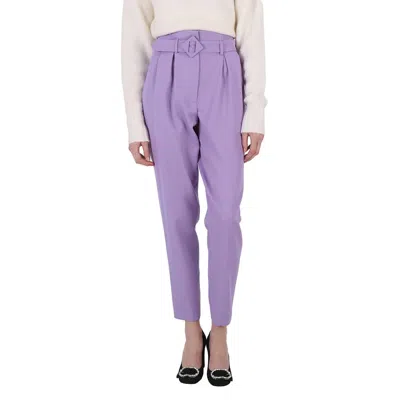 MOSCHINO LADIES VIOLET STRAIGHT LEG TROUSERS