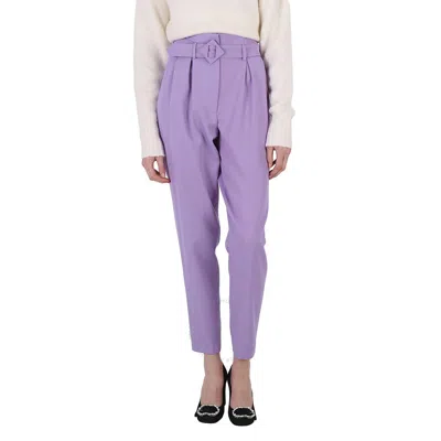 Moschino Ladies Violet Straight Leg Trousers In Purple