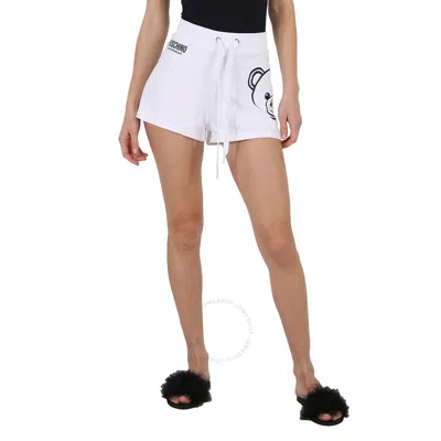 Moschino Ladies White Teddy Bear Cotton Shorts