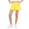 MOSCHINO MOSCHINO LADIES YELLOW LOGO-PRINT TRACK SHORTS