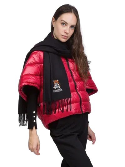Moschino Lambswool Scarf In Black