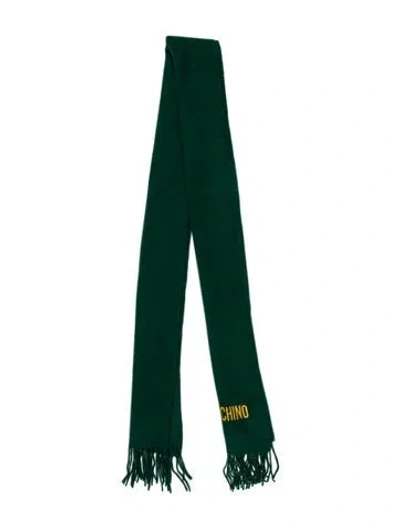 Pre-owned Moschino Lambswool Scarf In Green
