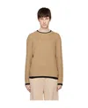 Moschino Laminated Sweater In Nude