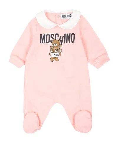 Moschino Lapel Jumpsuit In Pink