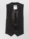Moschino Women Vest With Wide Neckline In Black
