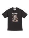 Moschino Graphic Bear Print Crew Neck T-shirt In Black