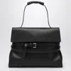 Moschino Large Handbag In Black Leather In Black