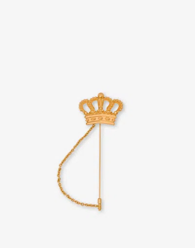 MOSCHINO LARGE METAL BROOCH