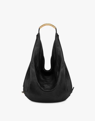 Moschino Large  Handle Me Bag In Black