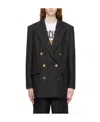 Moschino Double-breasted Blazer In Black