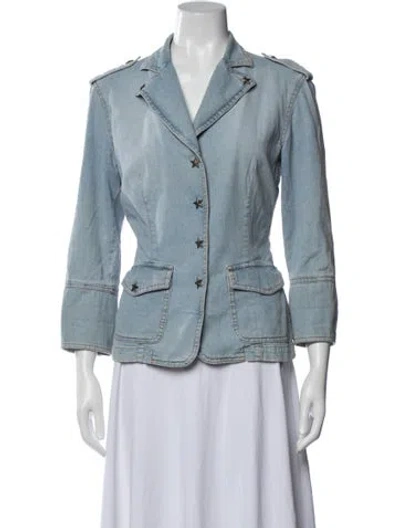 Pre-owned Moschino Late 1990's - Early 2000's Denim Jacket In Blue
