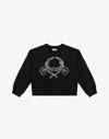 Moschino Laurel Crown Cotton Sweatshirt In Black