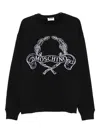 Moschino Sweatshirt With Laurel Crown Logo Embroidery In Black