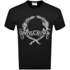 Moschino Laurel Crown Logo T Shirt Black In Black