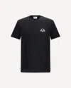 Moschino Short-sleeve Black T-shirt With Intricate Embroidery In Black