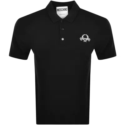 Moschino Laurel Crown Polo T Shirt Black