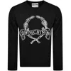 Moschino Sweatshirt With Laurel Crown Logo Embroidery In Black