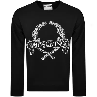 MOSCHINO MOSCHINO LAUREL CROWN SWEATSHIRT BLACK