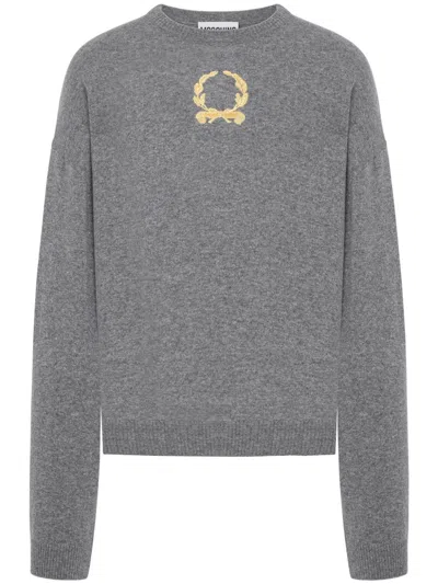 MOSCHINO LAUREL-EMBROIDERED JUMPER