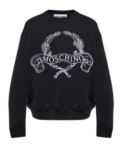 MOSCHINO MOSCHINO LAUREL EMBROIDERED SWEATSHIRT