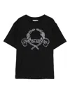 Moschino Laurel Wreath Logo T-shirt In Black