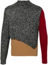 Moschino Layered-design Jumper In Black