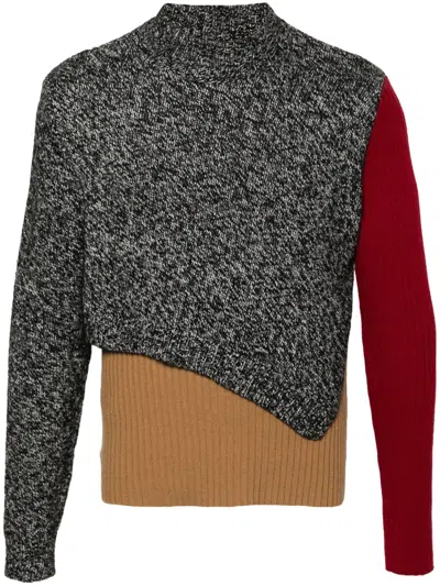 Moschino Layered-design Jumper In Black