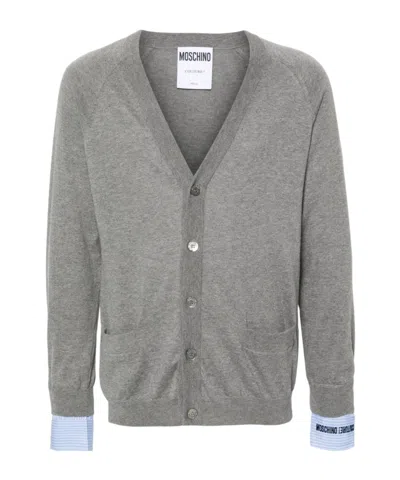 MOSCHINO LAYERED-DETAILS KNITTED CARDIGAN