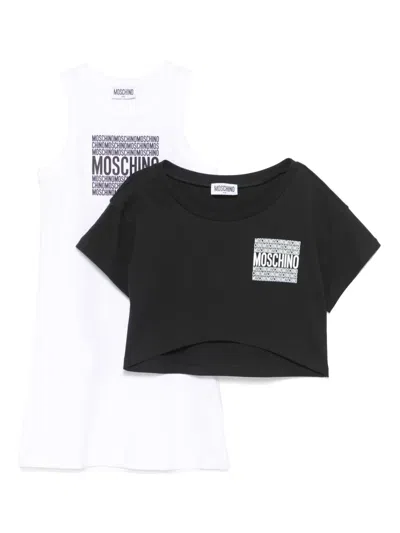 Moschino Kids' Layered Dress Set In Black