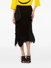 Moschino Layered Midi Skirt In Black