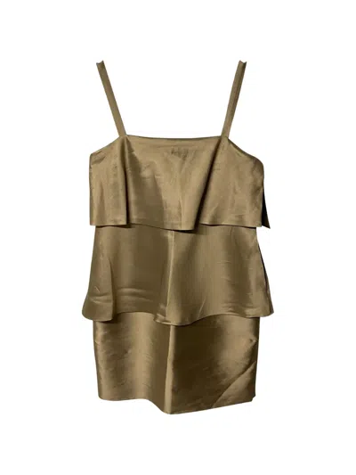 Pre-owned Moschino Layered Silk Dress In Neutral
