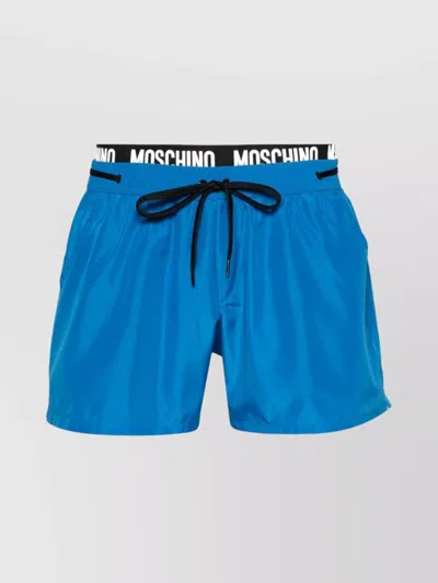 Moschino Layered Swimwear & Beachwear Pockets In Blue