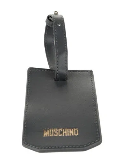 Pre-owned Moschino Leather Bag Accessories In Grey