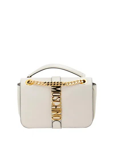 Moschino Leather Bag In Beige